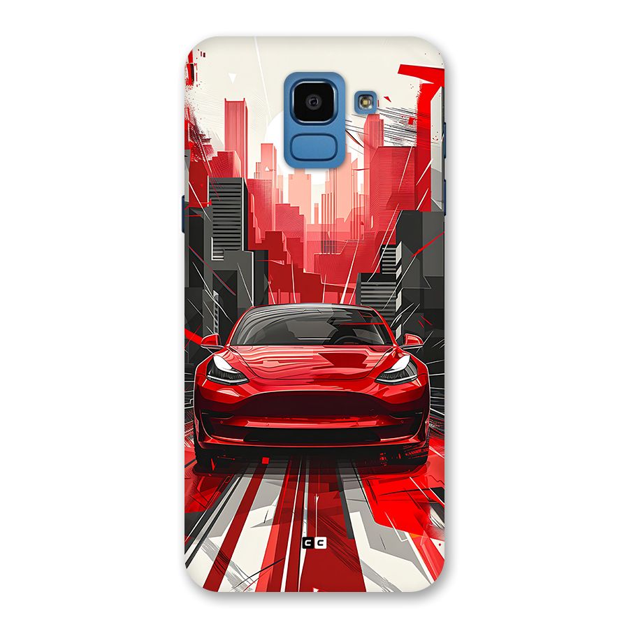 Red And Black Car Back Case for Galaxy On6