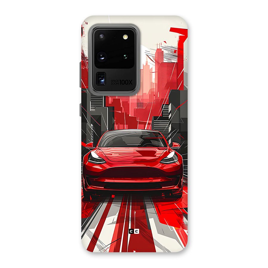 Red And Black Car Back Case for Galaxy S20 Ultra