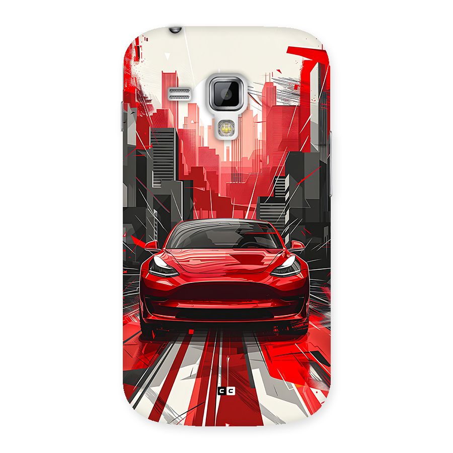 Red And Black Car Back Case for Galaxy S Duos