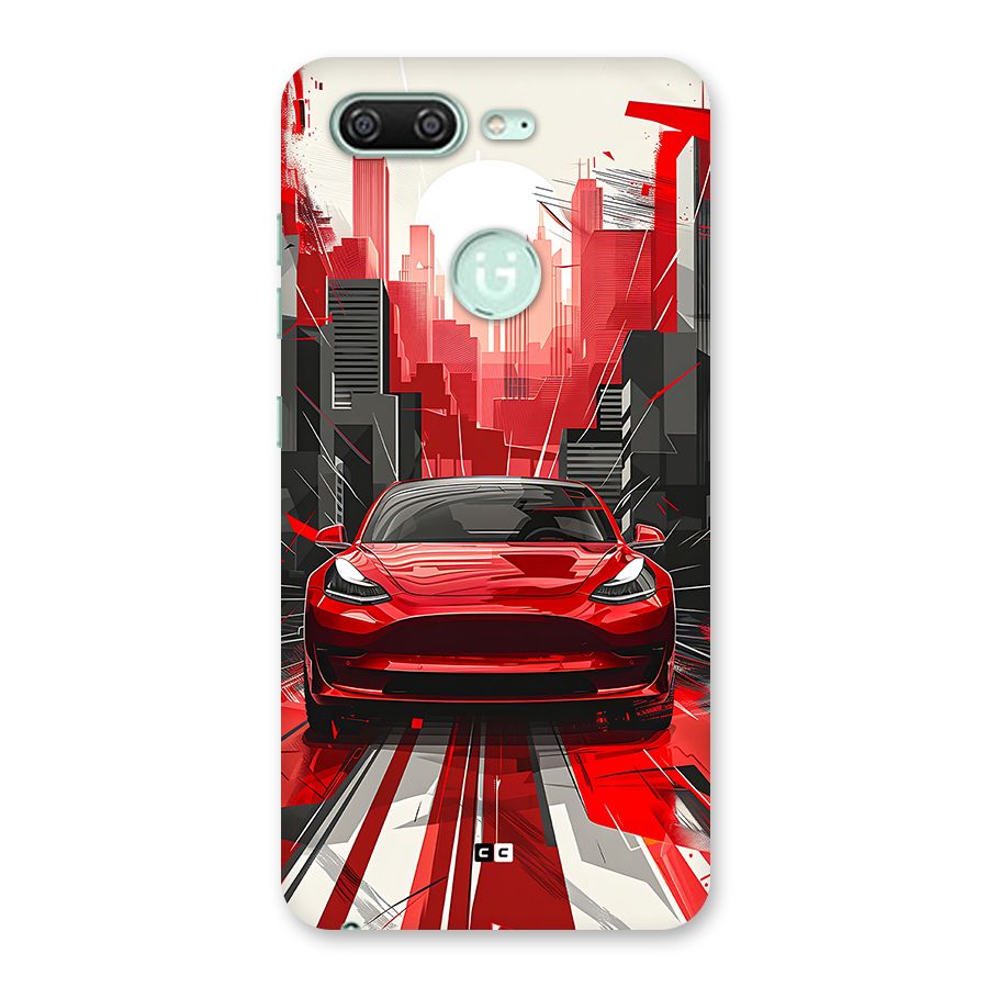 Red And Black Car Back Case for Gionee S10