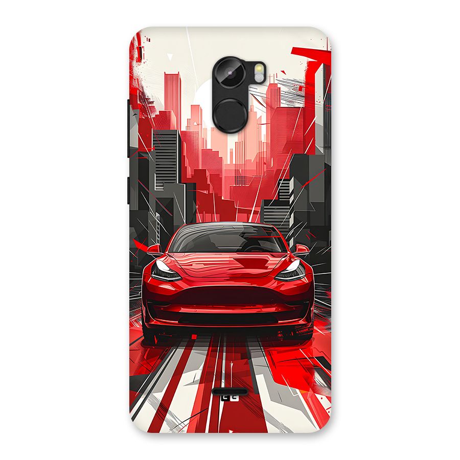 Red And Black Car Back Case for Gionee X1