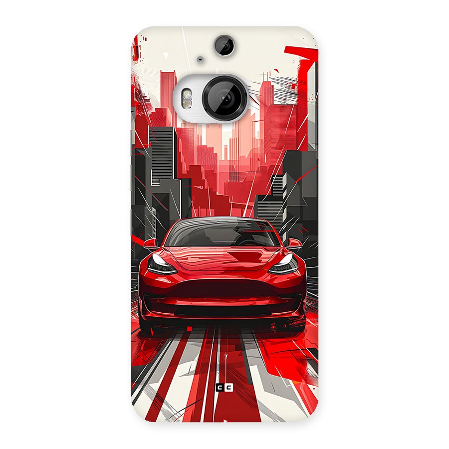 Red And Black Car Back Case for HTC One M9 Plus
