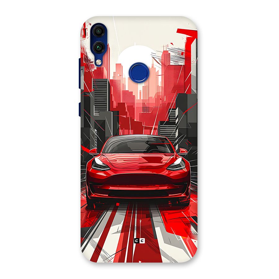 Red And Black Car Back Case for Honor 8C
