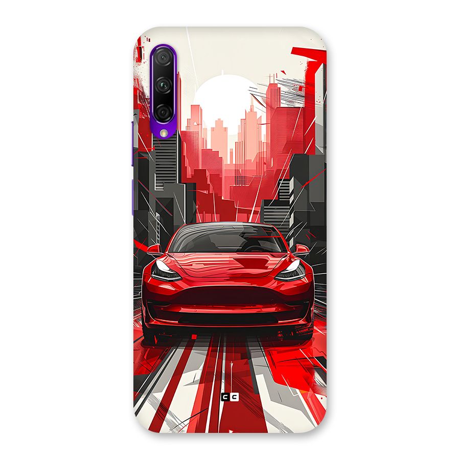 Red And Black Car Back Case for Honor 9X Pro