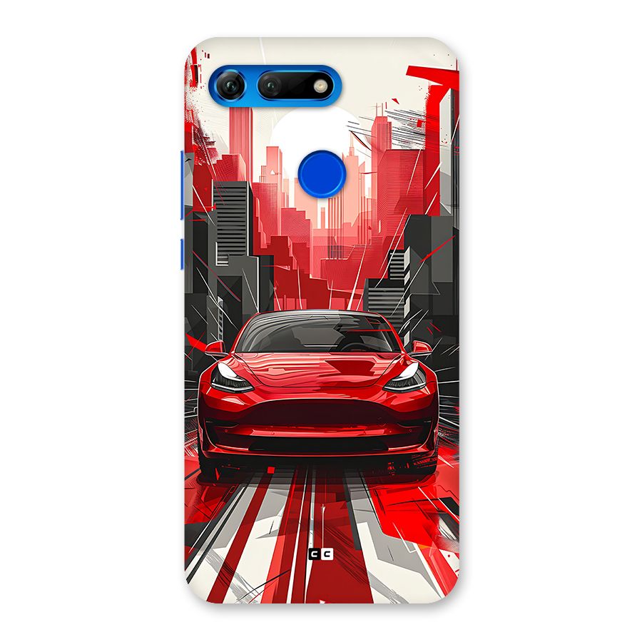 Red And Black Car Back Case for Honor View 20