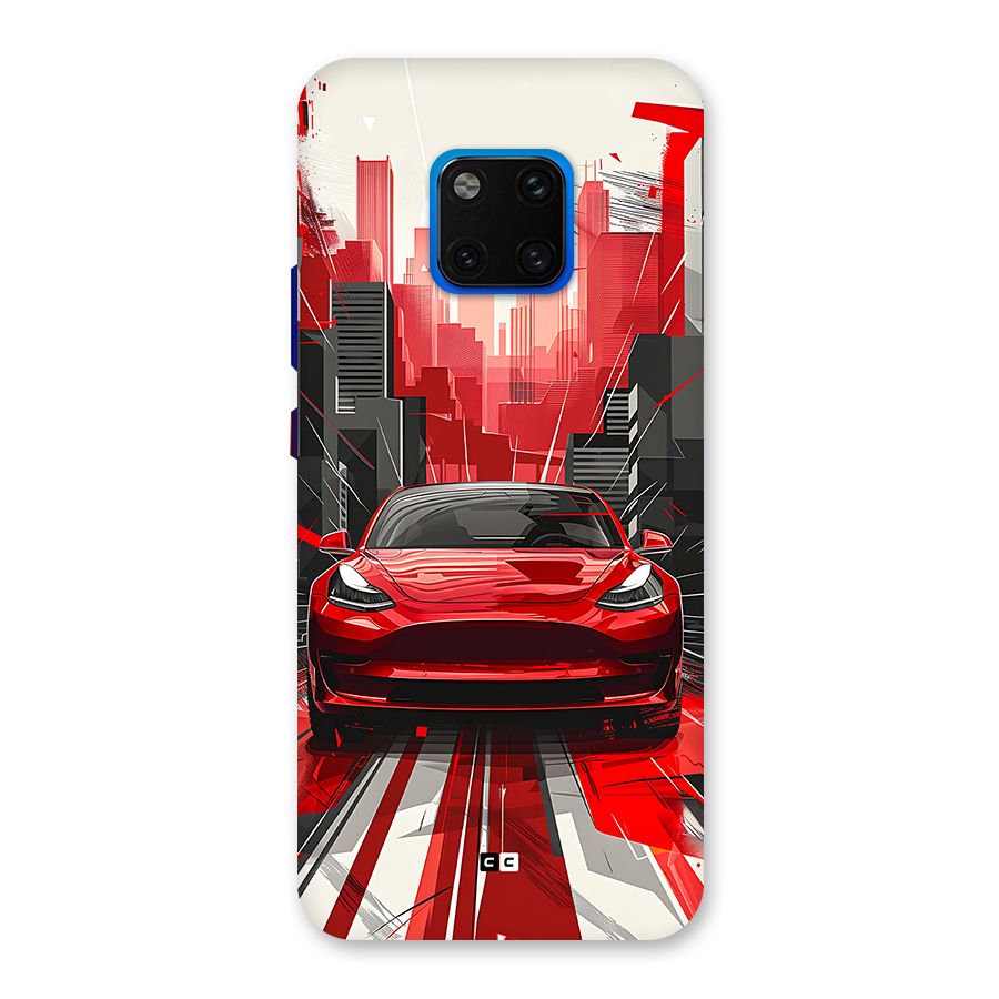 Red And Black Car Back Case for Huawei Mate 20 Pro