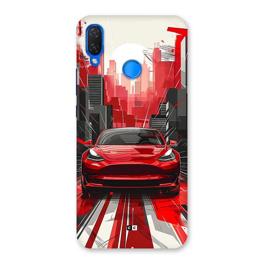 Red And Black Car Back Case for Huawei Nova 3i