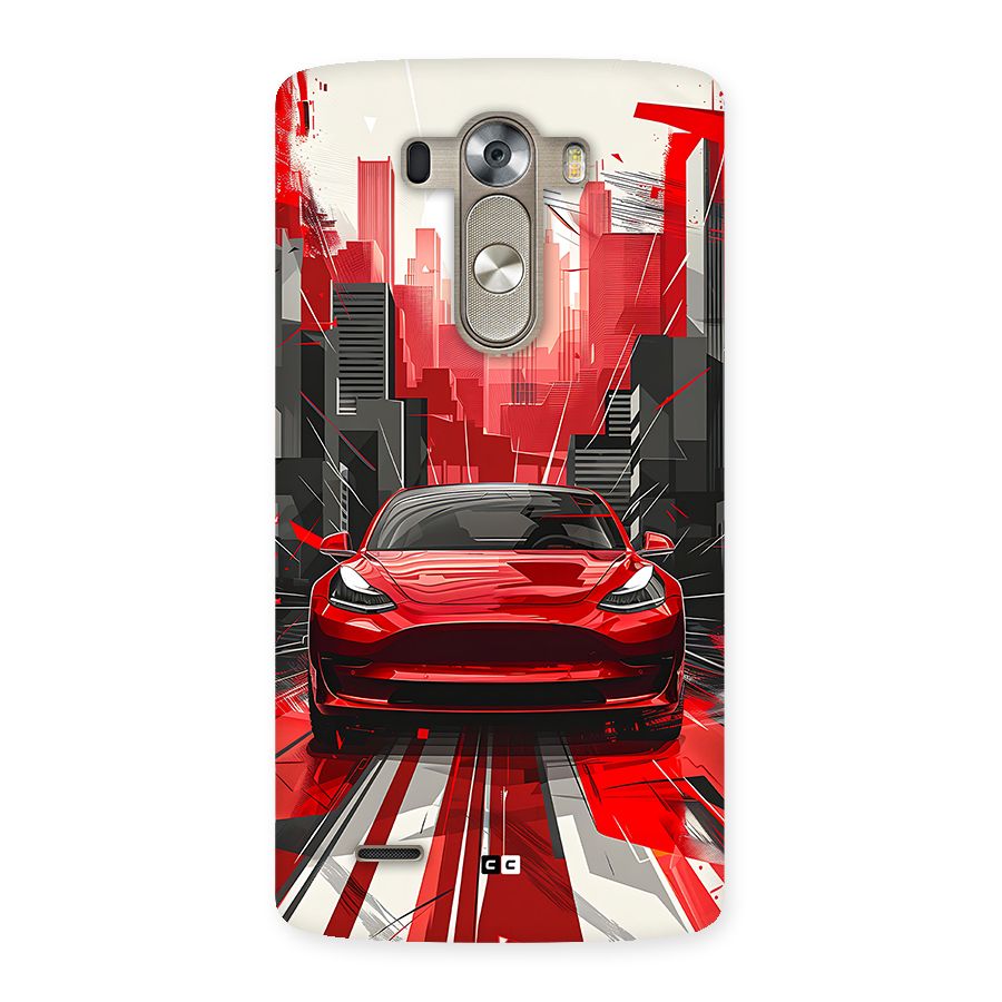 Red And Black Car Back Case for LG G3
