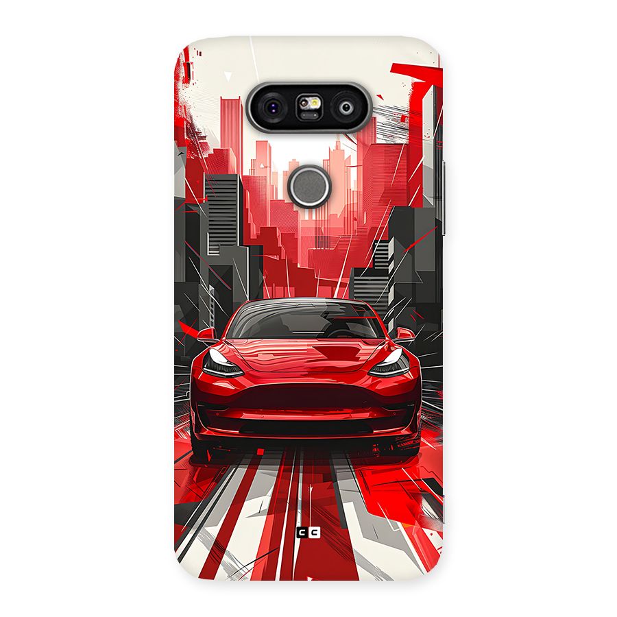 Red And Black Car Back Case for LG G5