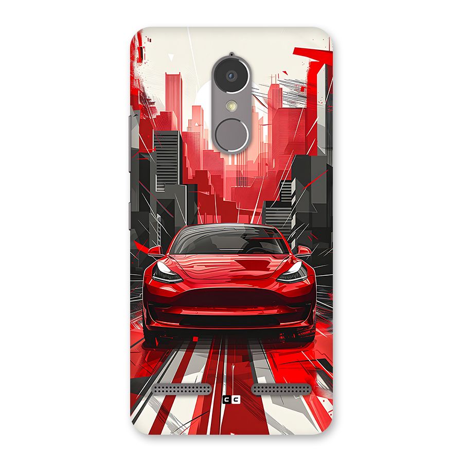 Red And Black Car Back Case for Lenovo K6