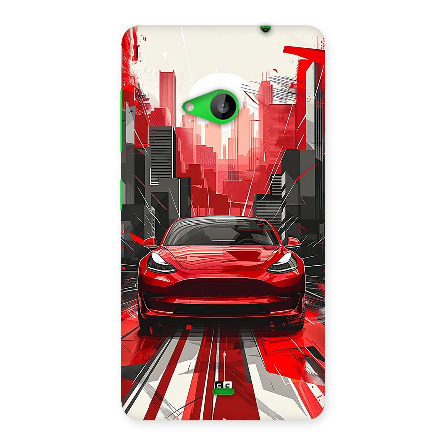 Red And Black Car Back Case for Lumia 535