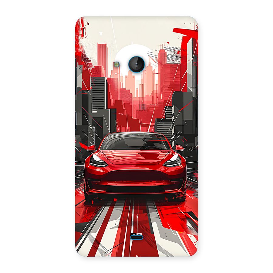 Red And Black Car Back Case for Lumia 540