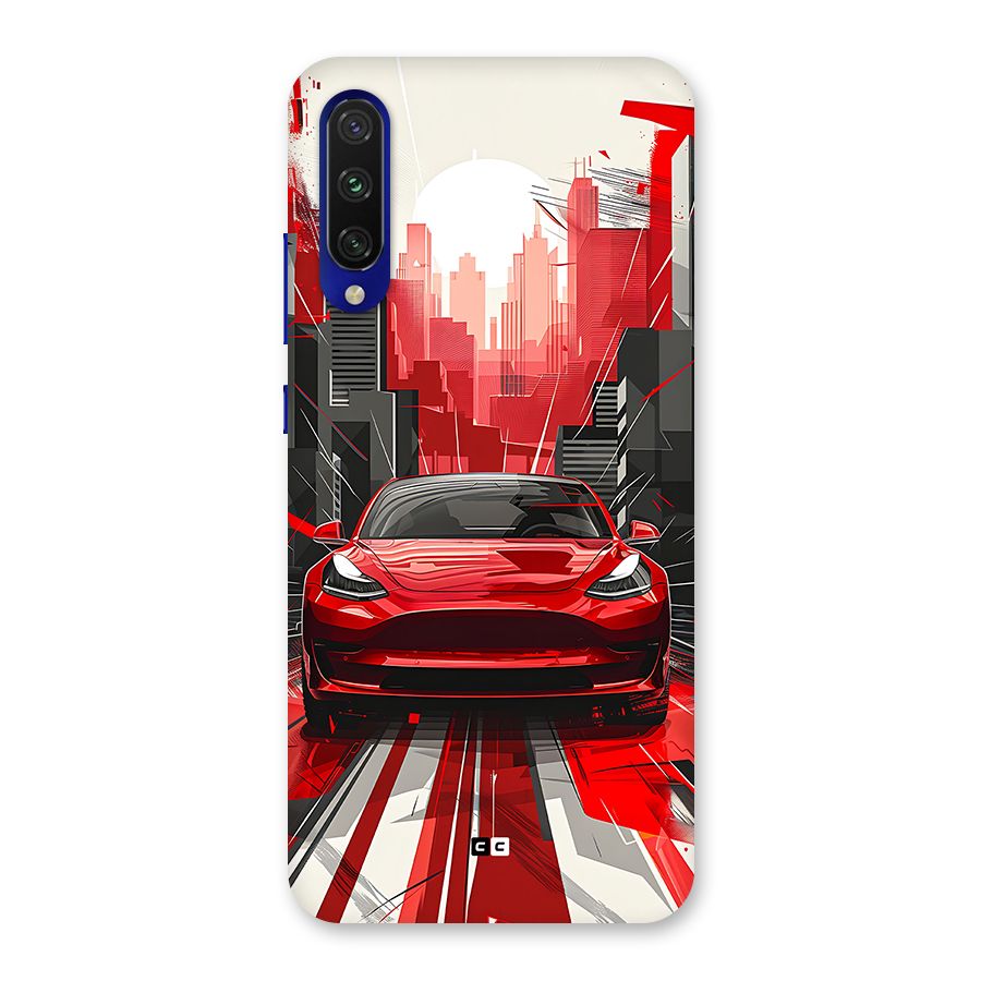 Red And Black Car Back Case for Mi A3