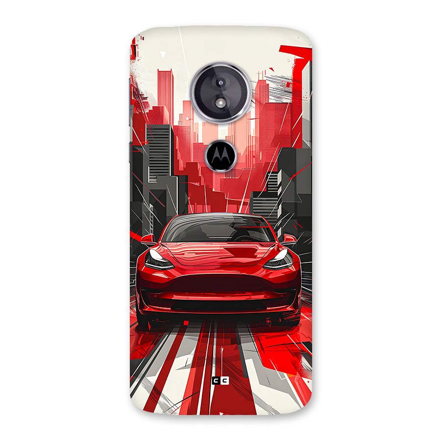 Red And Black Car Back Case for Moto E5