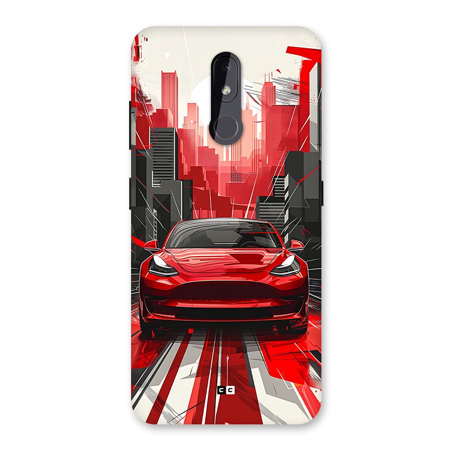 Red And Black Car Back Case for Nokia 3.2