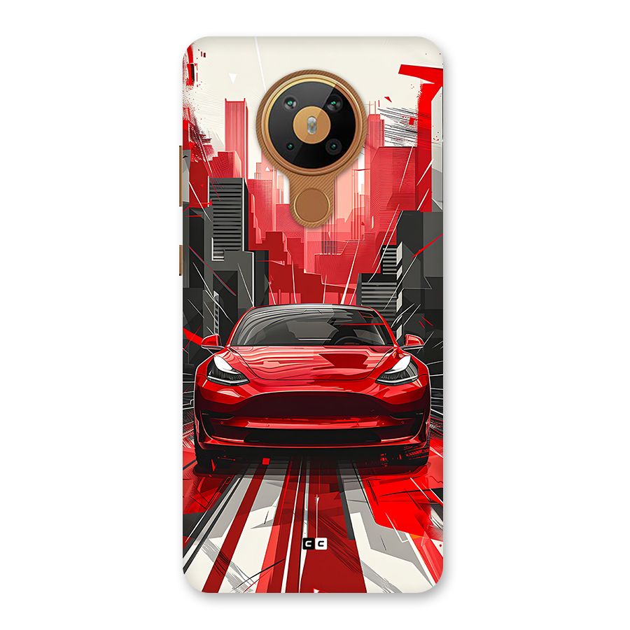 Red And Black Car Back Case for Nokia 5.3