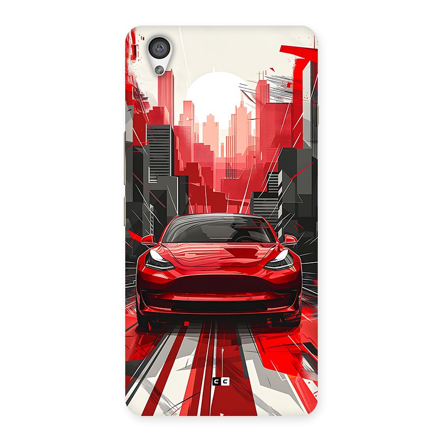 Red And Black Car Back Case for OnePlus X