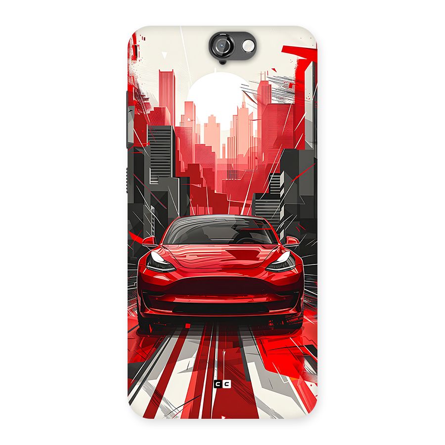 Red And Black Car Back Case for One A9