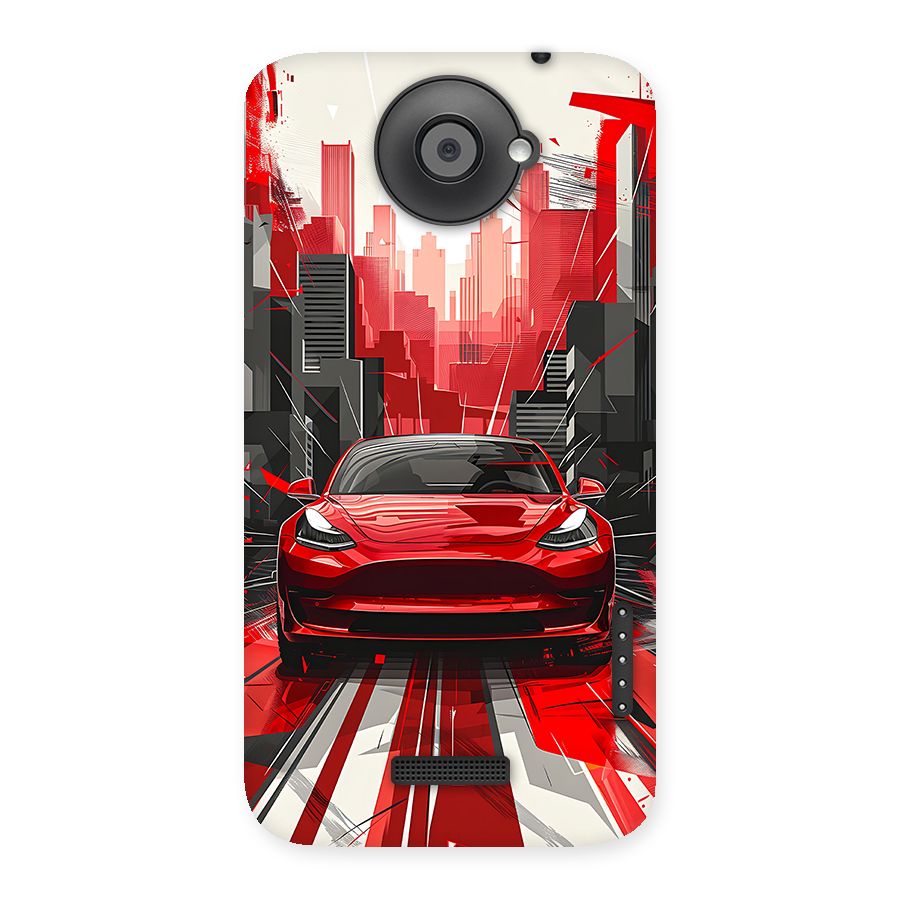 Red And Black Car Back Case for One X
