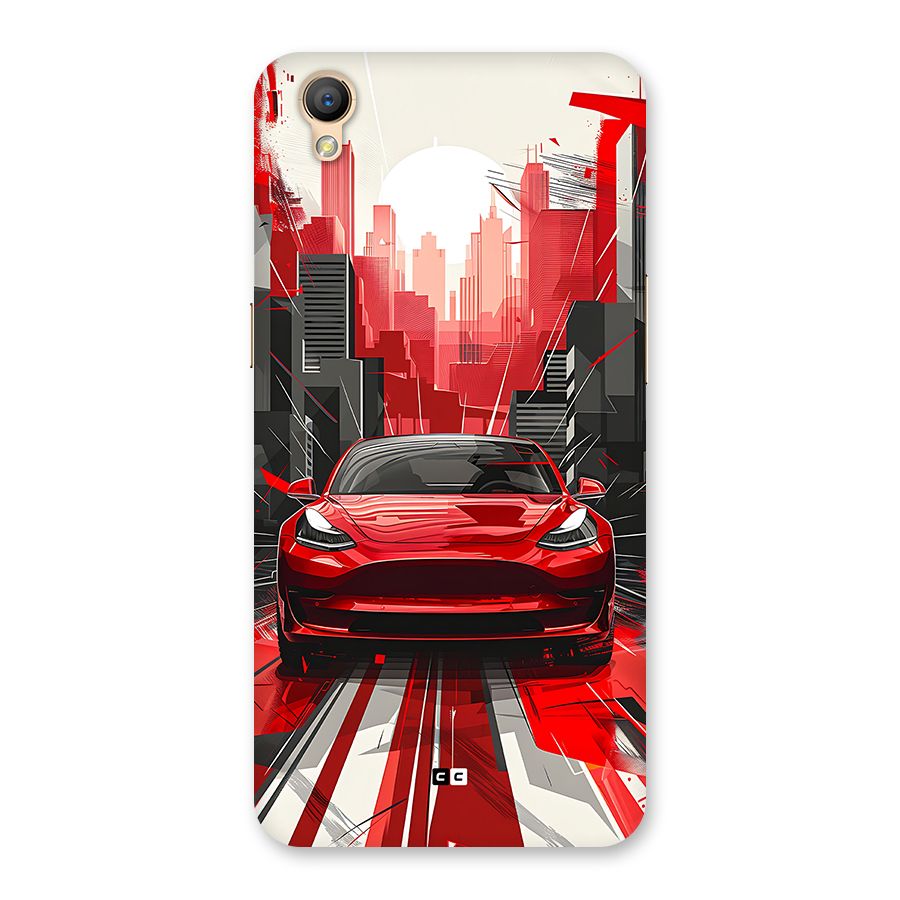 Red And Black Car Back Case for Oppo A37