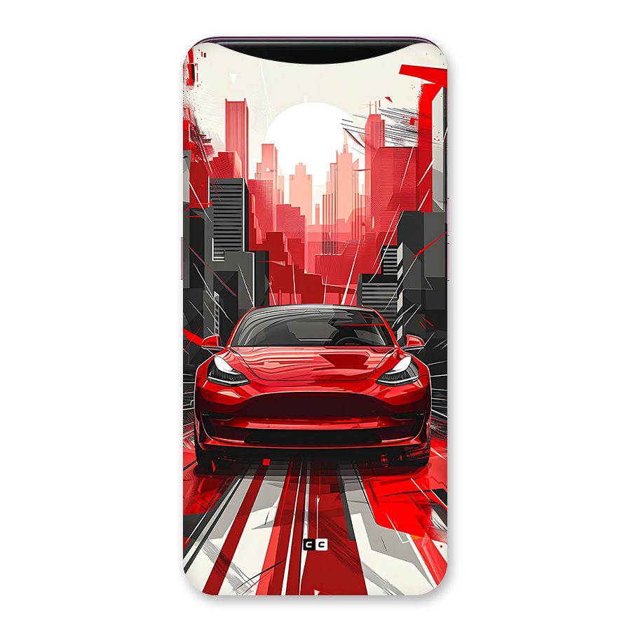 Red And Black Car Back Case for Oppo Find X
