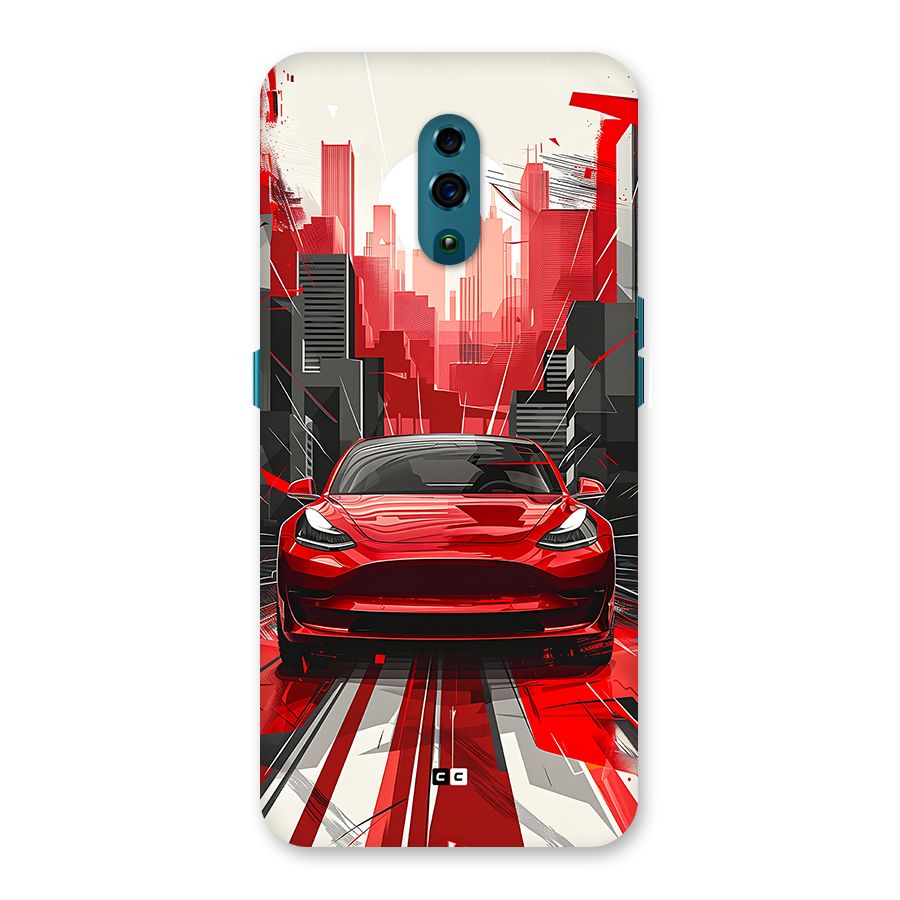Red And Black Car Back Case for Oppo Reno