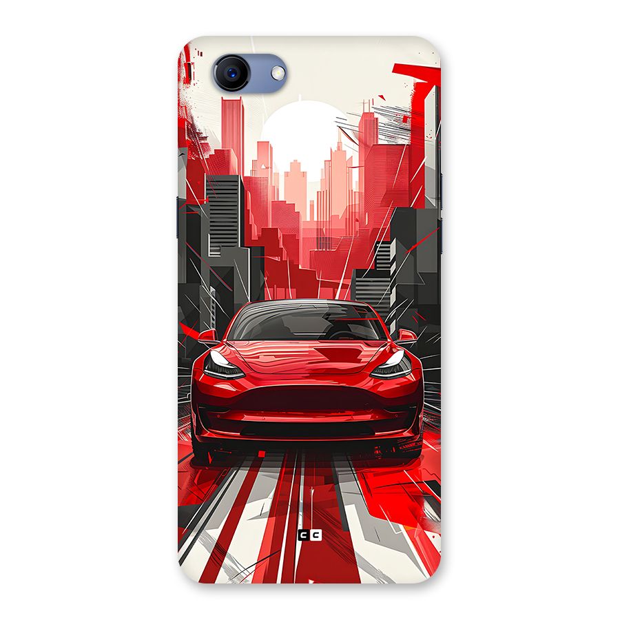 Red And Black Car Back Case for Realme 1