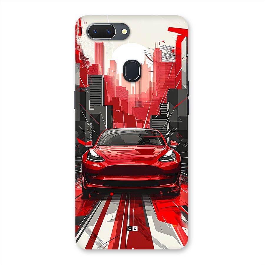 Red And Black Car Back Case for Realme 2