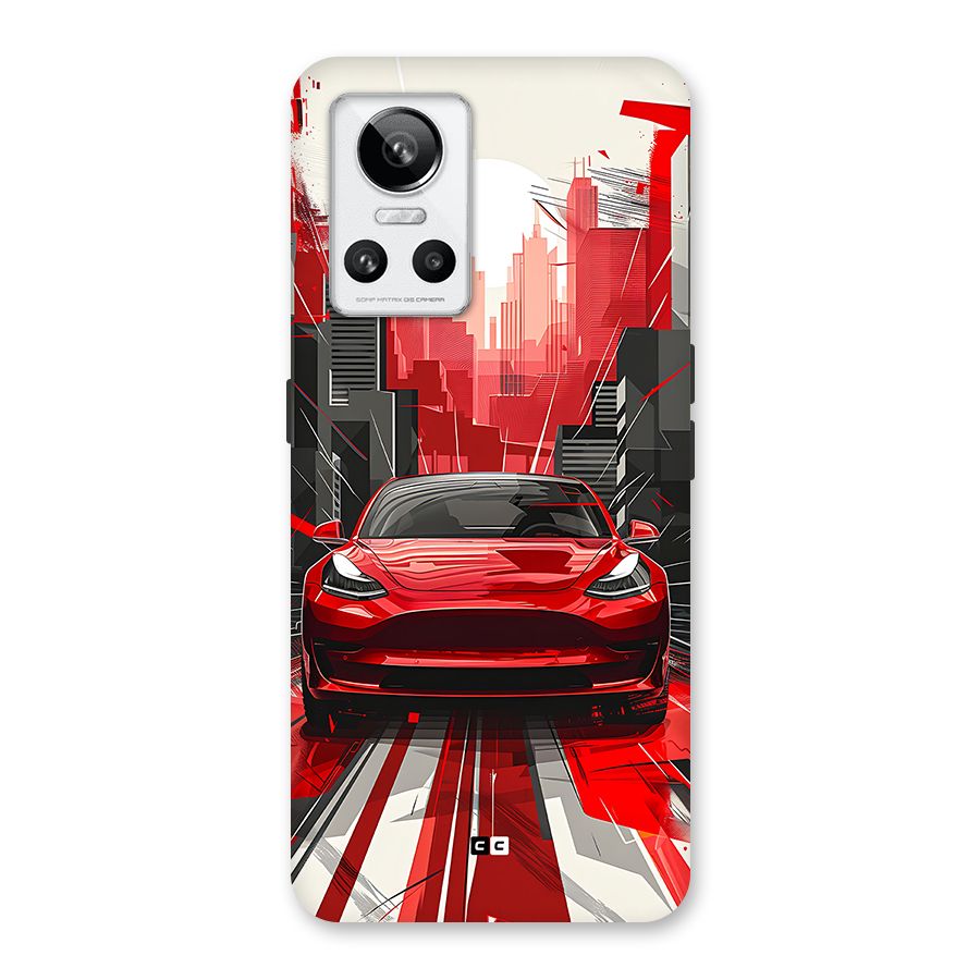 Red And Black Car Back Case for Realme GT Neo 3