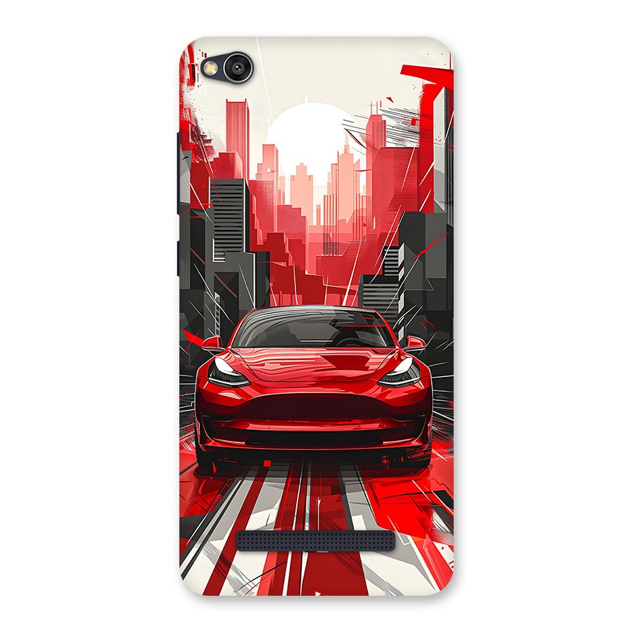 Red And Black Car Back Case for Redmi 4A