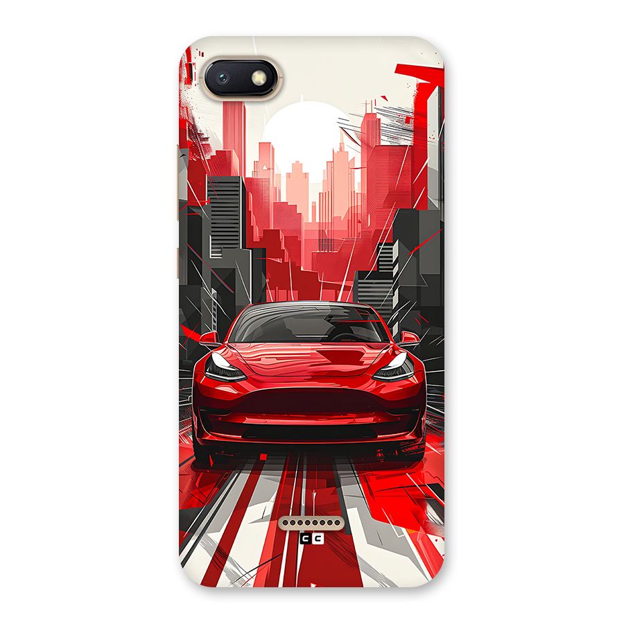 Red And Black Car Back Case for Redmi 6A