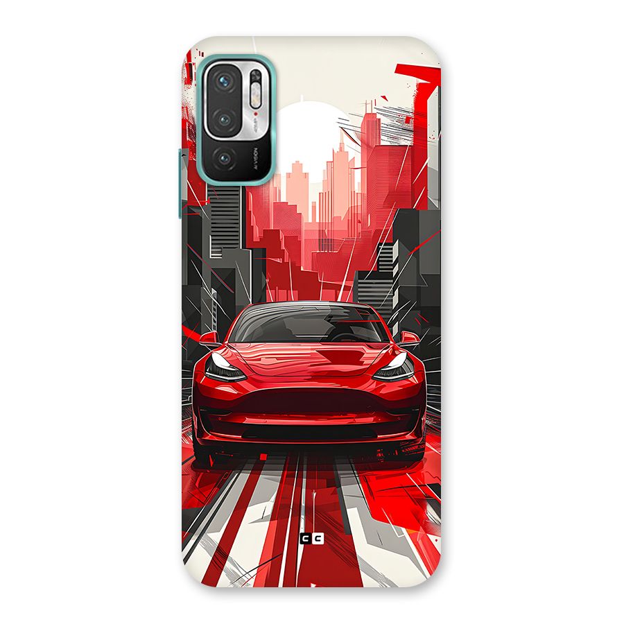 Red And Black Car Back Case for Redmi Note 10T 5G