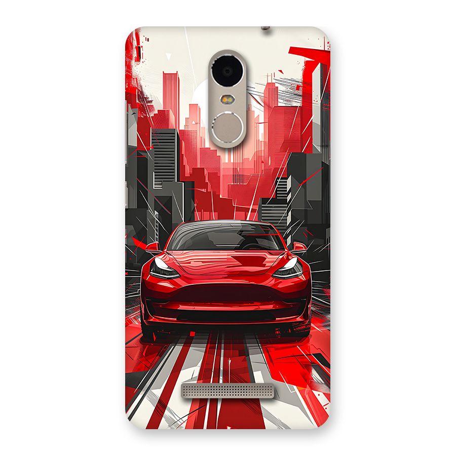 Red And Black Car Back Case for Redmi Note 3