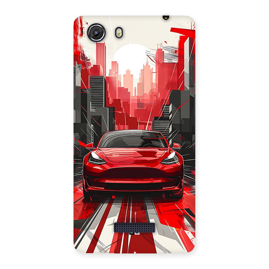 Red And Black Car Back Case for Unite 3