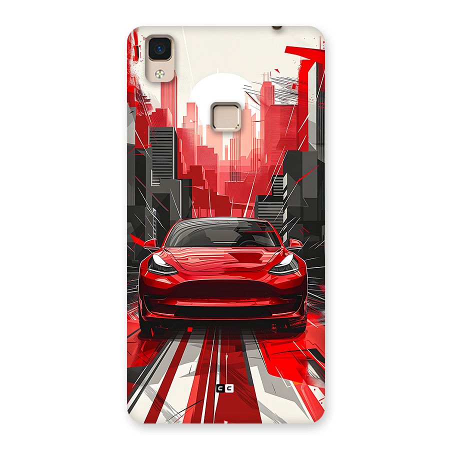 Red And Black Car Back Case for V3 Max
