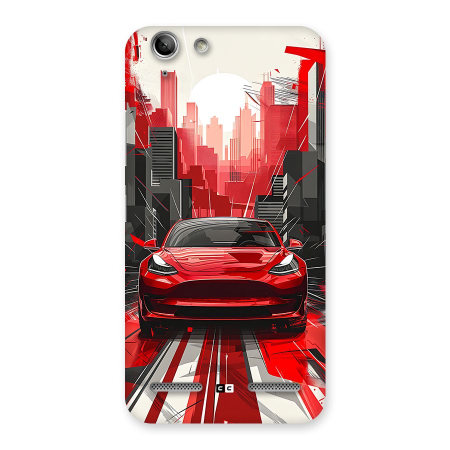 Red And Black Car Back Case for Vibe K5