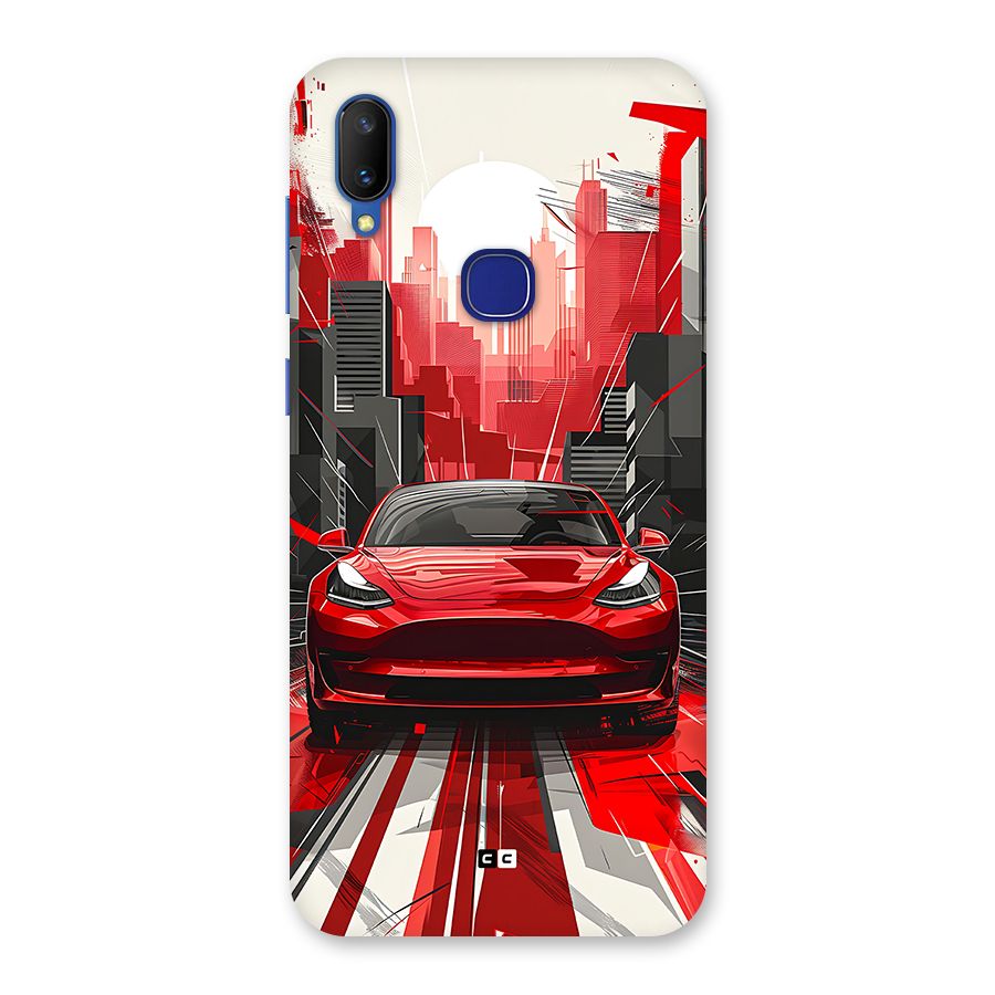 Red And Black Car Back Case for Vivo V11