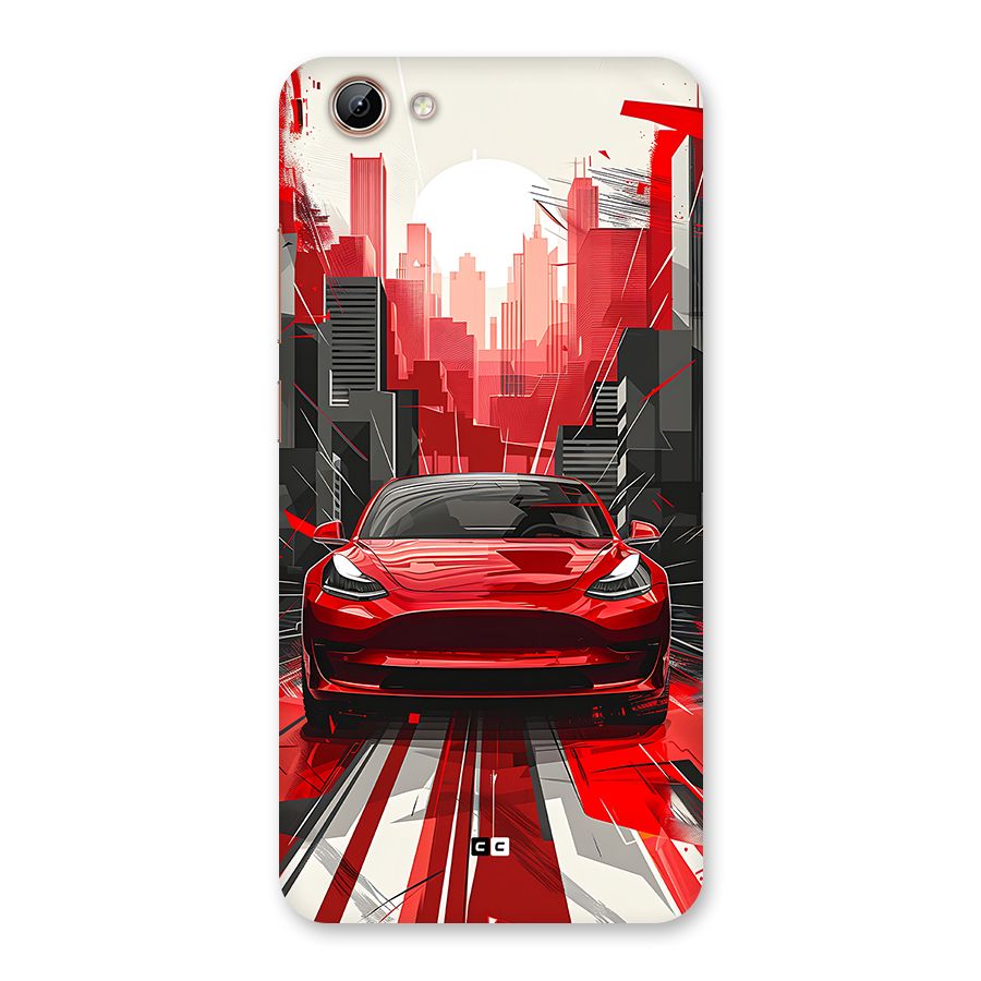 Red And Black Car Back Case for Vivo Y71