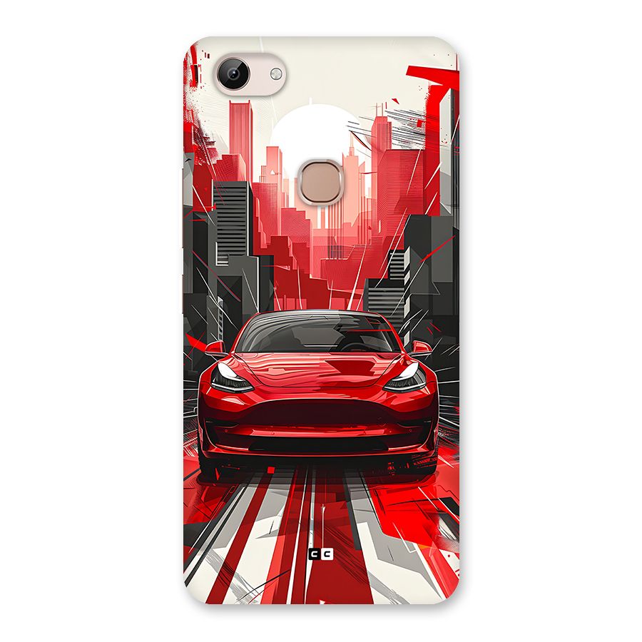 Red And Black Car Back Case for Vivo Y83