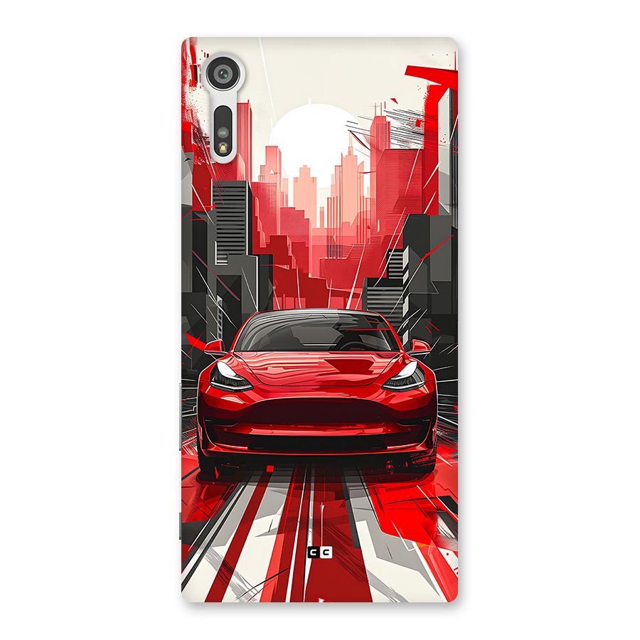 Red And Black Car Back Case for Xperia XZ