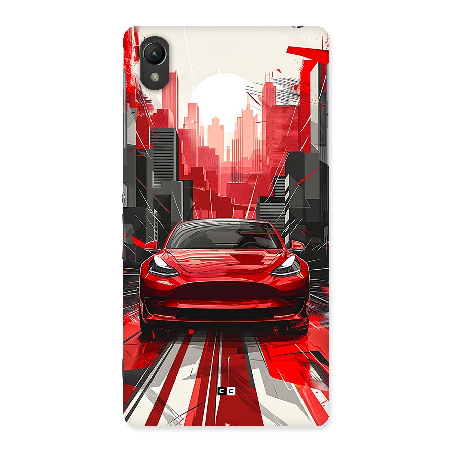 Red And Black Car Back Case for Xperia Z2