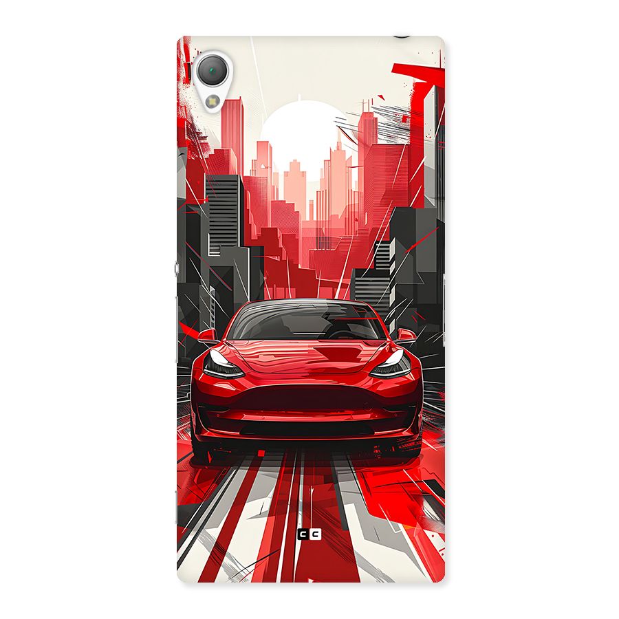 Red And Black Car Back Case for Xperia Z3