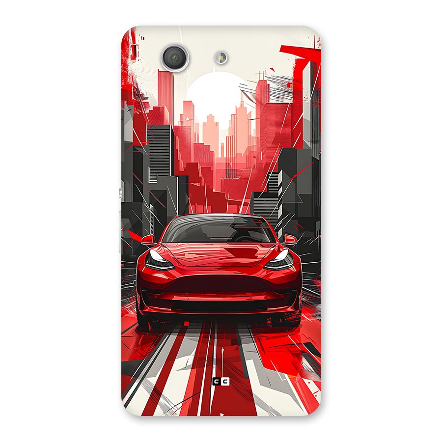 Red And Black Car Back Case for Xperia Z3 Compact