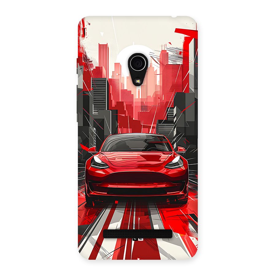 Red And Black Car Back Case for Zenfone 5