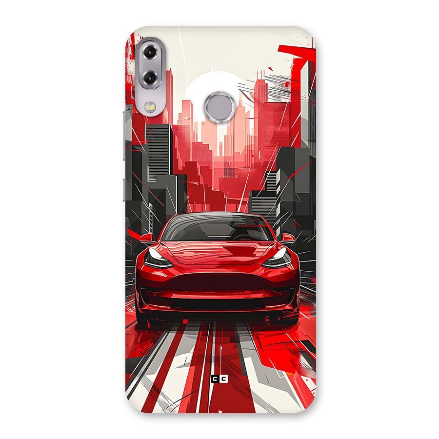 Red And Black Car Back Case for Zenfone 5Z