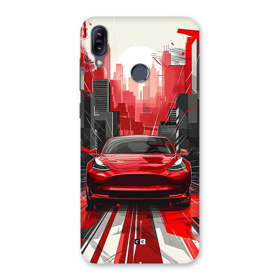 Red And Black Car Back Case for Zenfone Max M2