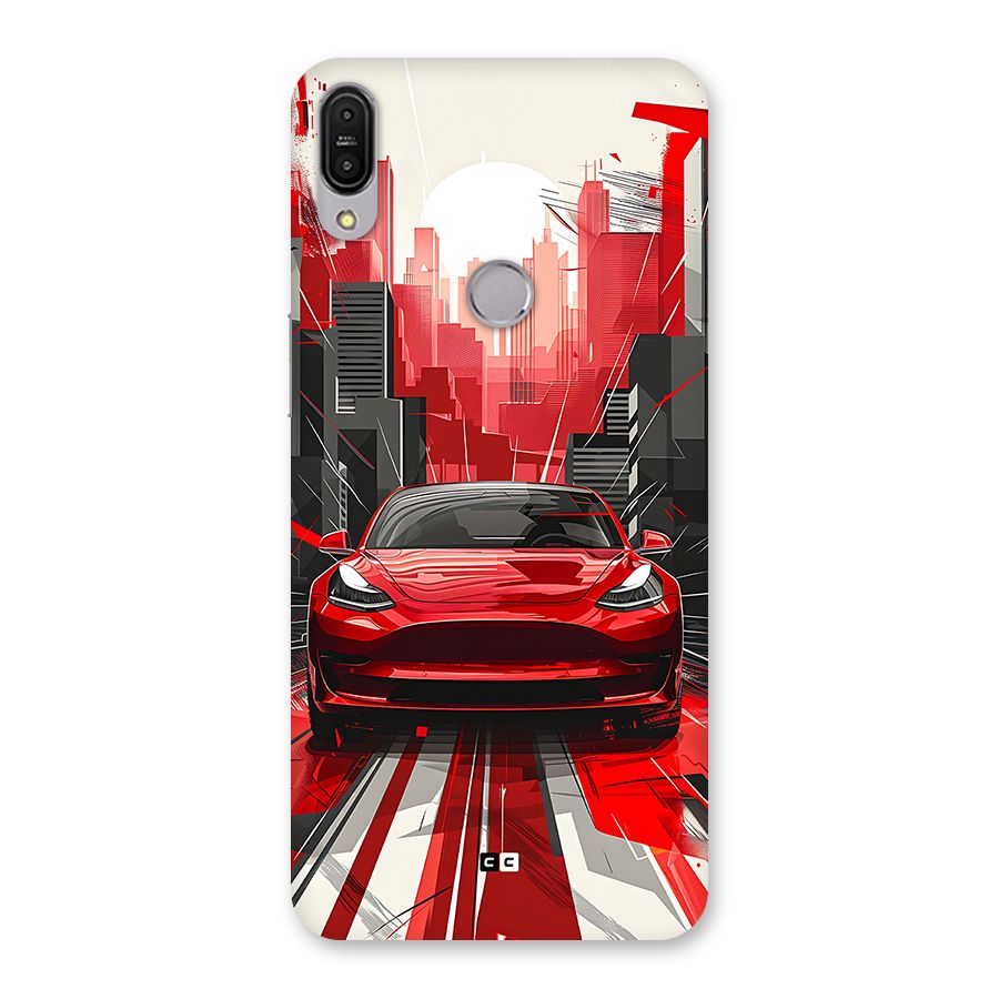 Red And Black Car Back Case for Zenfone Max Pro M1