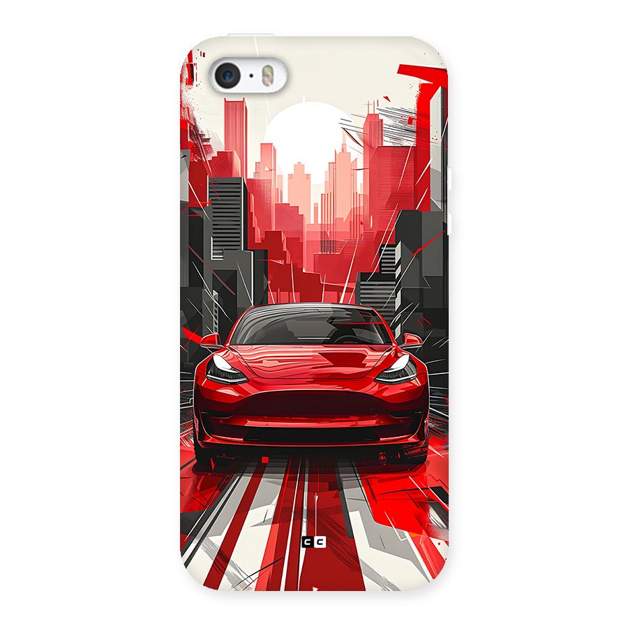 Red And Black Car Back Case for iPhone 5 5s