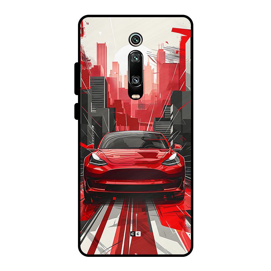 Red And Black Car Metal Back Case for Redmi K20