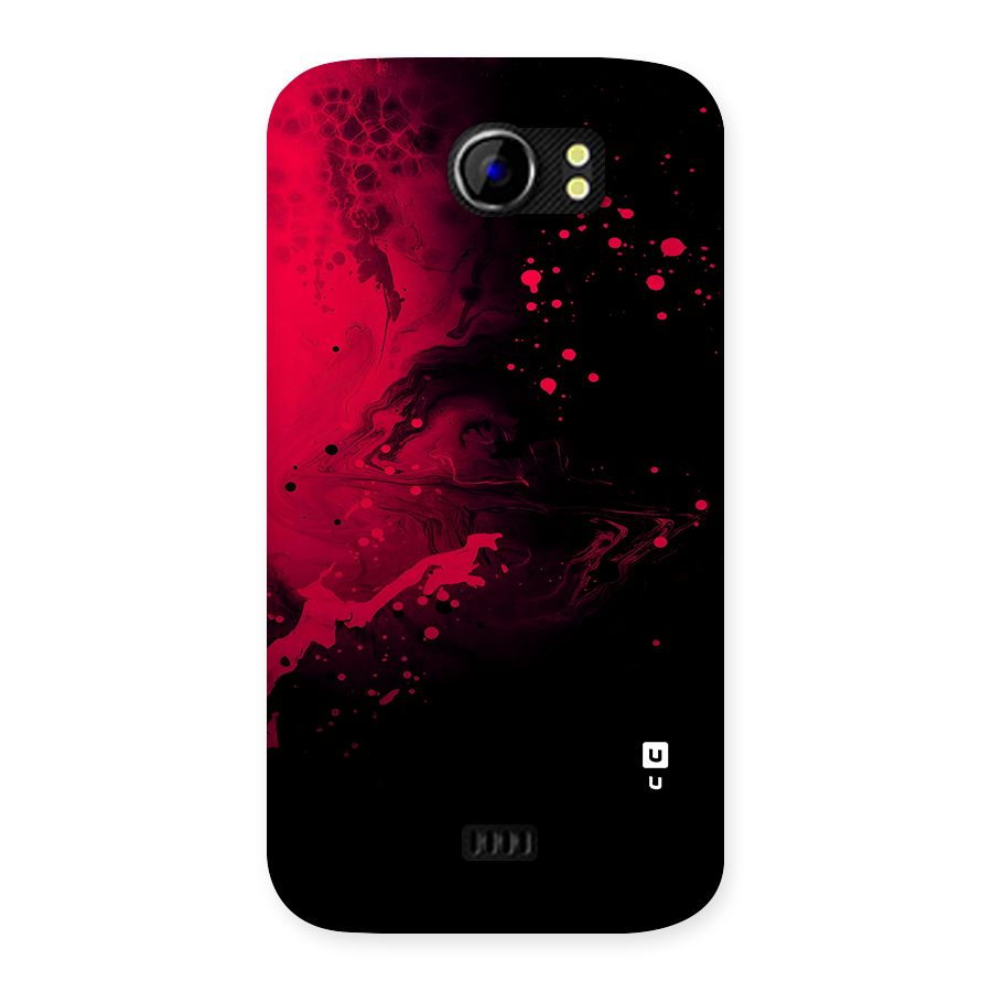 Red Black Splash Art Back Case for Canvas 2 A110